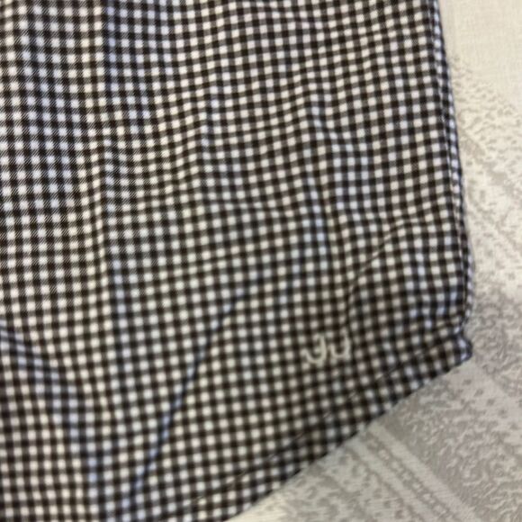 Janie and Jack Baby Boy Classic Checkered Brown & White Button Down Shirt - Picture 4 of 7